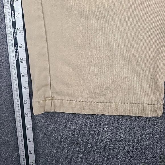 Vintage LL Bean Flannel Lined Pants Mens 40x34 Natural Fit Khaki 162388 - Picture 4 of 9